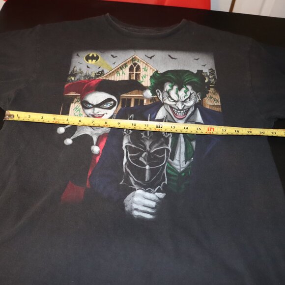 Joker & Harley Quinn T-Shirt Black 20x27 DC Comics Graphic Tee Vintage Batman - Picture 3 of 5